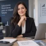 Ejecutivo comercial bancario especializado en crédito comercial y seguros atendiendo clientes empresariales