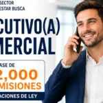 Vacante de Ejecutivo Comercial en CDMX con sueldo base de ,000 pesos mensuales más comisiones, prestaciones de ley y oportunidad de crecimiento en empresa del sector salud y bienestar